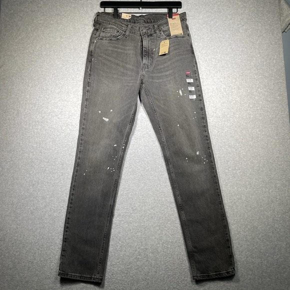 Levis 511 Mens Jeans 33x32 Slim Fit Stretch Denim Pants Paint Splatter Grey Wash - Picture 1 of 5